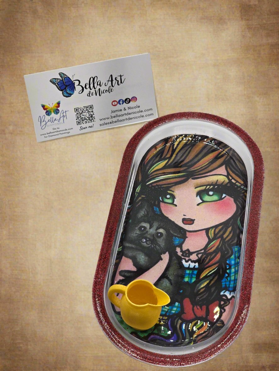 NEW Hand Made Licensed Hannah Lynn Artwork Resin Trays