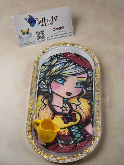 NEW Hand Made Licensed Hannah Lynn Artwork Resin Trays