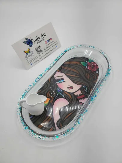 NEW Hand Made Licensed Hannah Lynn Artwork Resin Trays