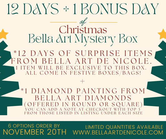 Pre Order 12 Days of Christmas + Bonus Day Bella Art Mystery Box