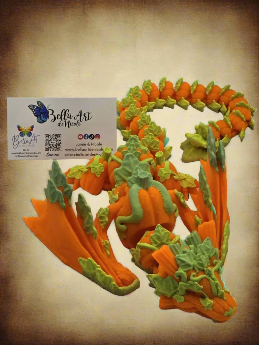 Articulated Dragon Tray Guardians -  Pumpkin Wyvern