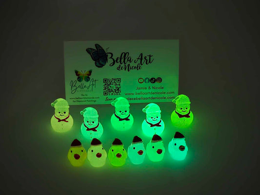 NEW Christmas in July Glow in the Dark Duck and Snowman, Sparkle Duck, and Axolotl with Christmas Hat