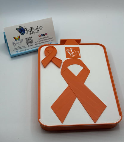 LIMITED Edition 2 Item Series of Awareness Ribbon Diamond Painting Stackable Drill Trays + Matching Ribbon Coverminder