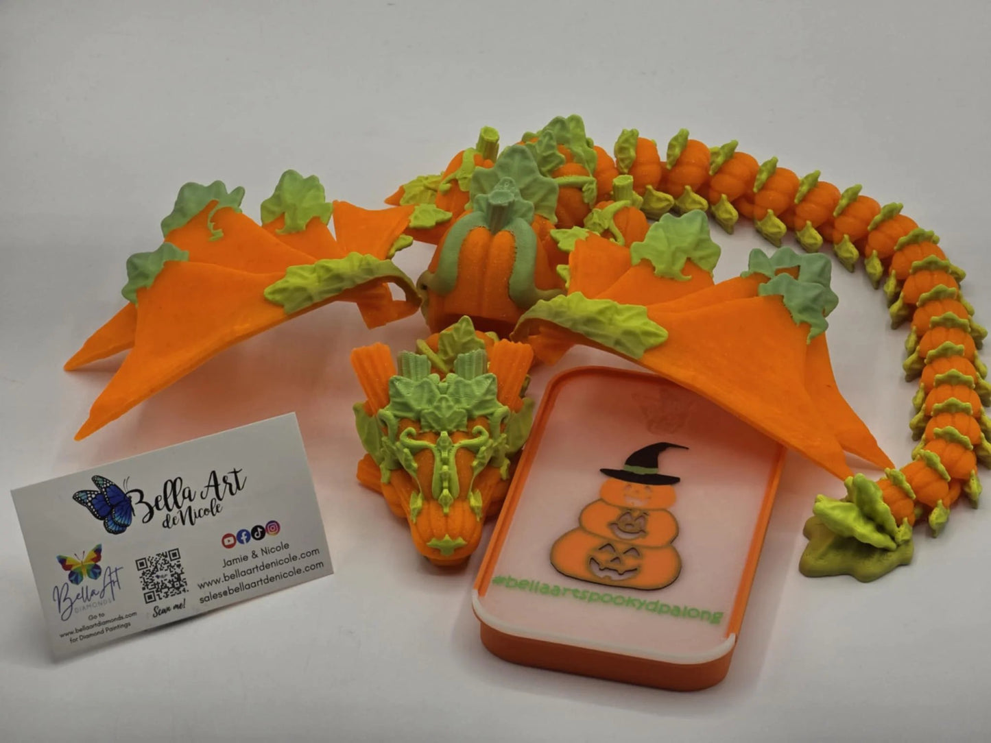 Articulated Dragon Tray Guardians -  Pumpkin Wyvern