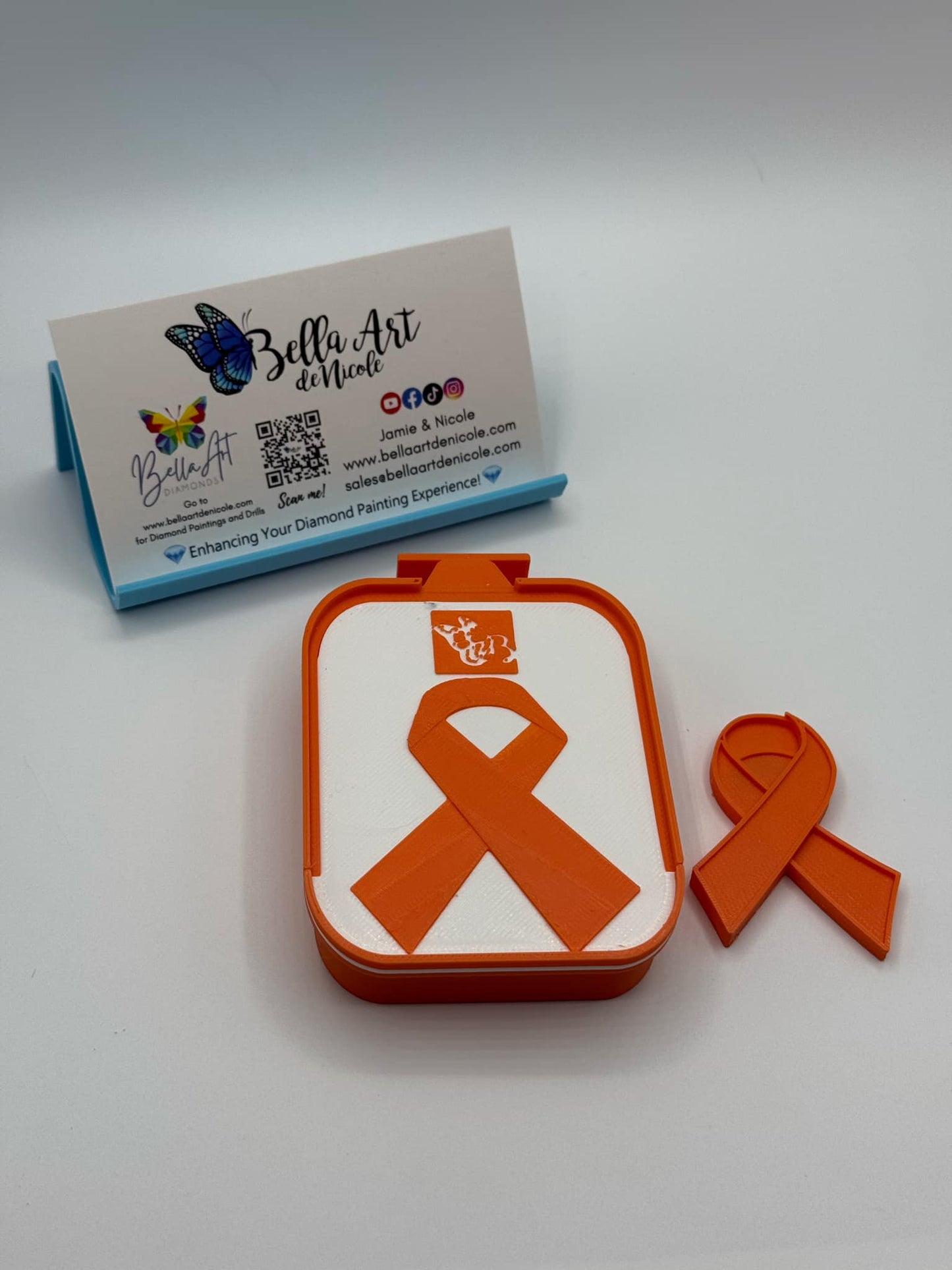 LIMITED Edition 2 Item Series of Awareness Ribbon Diamond Painting Stackable Drill Trays + Matching Ribbon Coverminder